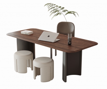 Modern Computer Desk And Chair-ID:747951031