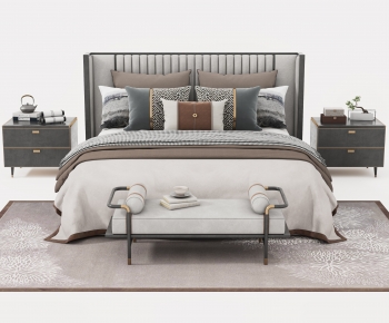 New Chinese Style Double Bed-ID:181412944