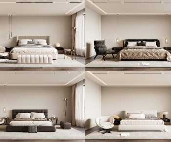 Modern Double Bed-ID:648224121