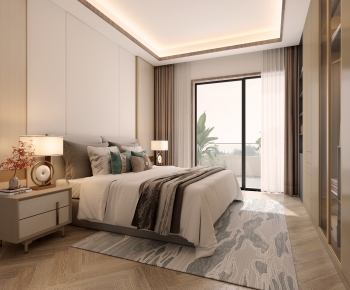 New Chinese Style Bedroom-ID:728885896