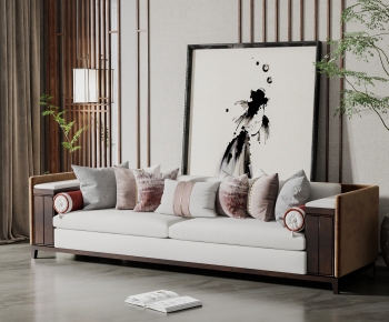 新中式双人沙发-ID:184098968