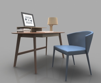 Modern Computer Desk And Chair-ID:402031901