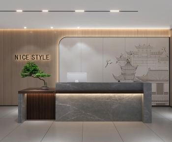 New Chinese Style Office Reception Desk-ID:270040046