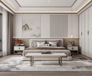 New Chinese Style Bedroom-ID:438370943