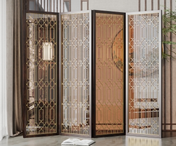 New Chinese Style Glass Screen Partition-ID:345913899