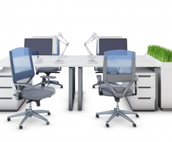 Modern Office Desk And Chair-ID:731235985