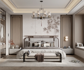 New Chinese Style Bedroom-ID:870857006