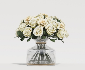 现代玻璃花瓶花艺组合-ID:600297938