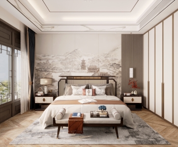 New Chinese Style Bedroom-ID:119218842