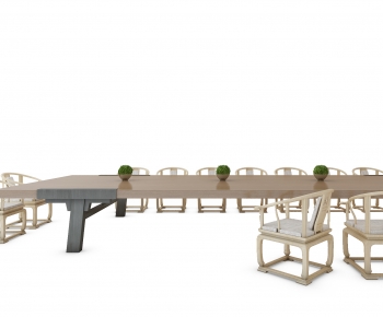New Chinese Style Conference Table-ID:691249439