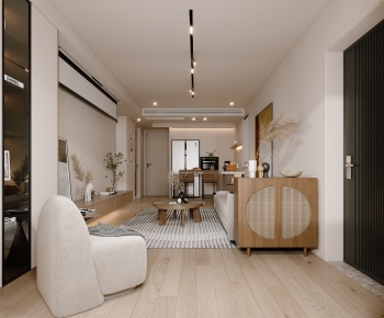 Wabi-sabi Style A Living Room-ID:851041082