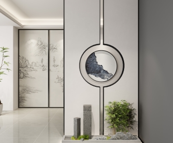 New Chinese Style Hallway-ID:496020369