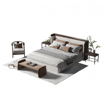 New Chinese Style Double Bed-ID:321969992