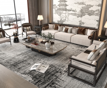 New Chinese Style Sofa Combination-ID:786786081