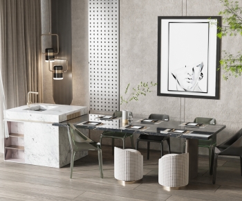 Modern Dining Table And Chairs-ID:658478986