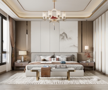 New Chinese Style Bedroom-ID:671529836