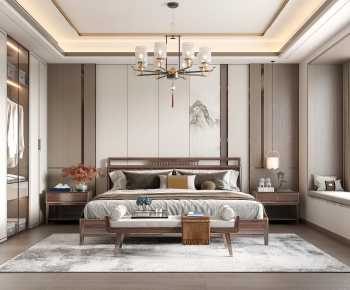 New Chinese Style Bedroom-ID:299746996