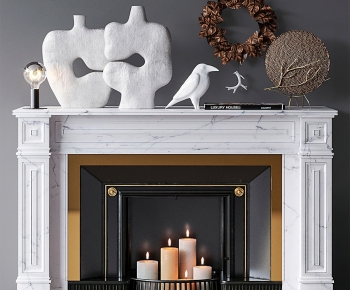Simple European Style Fireplace-ID:615708113