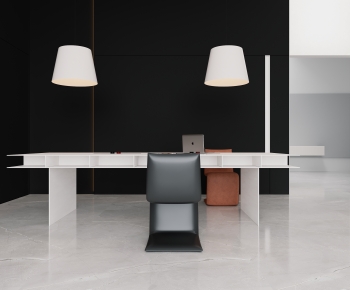 Modern Office Desk And Chair-ID:863513955