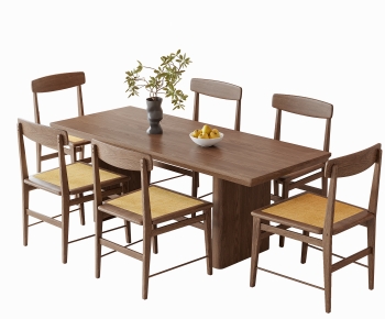 现代方形餐桌椅-ID:161509041