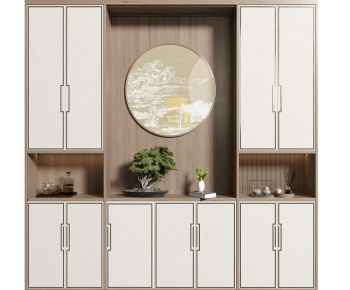 New Chinese Style Shoe Cabinet-ID:621047023