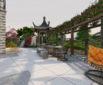 New Chinese Style Courtyard/landscape-ID:443993098