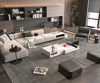米洛提Minotti现代沙发茶几组合3D模型