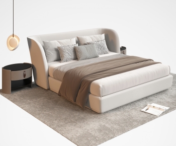 Modern Double Bed-ID:727200983