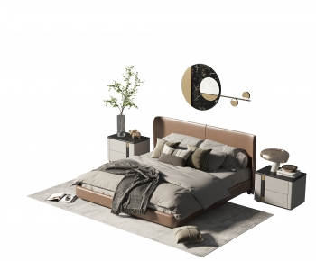 Modern Double Bed-ID:342968945