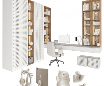 Modern Computer Desk And Chair-ID:127563006
