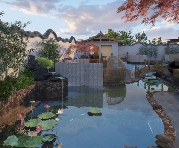 New Chinese Style Courtyard/landscape-ID:221716882
