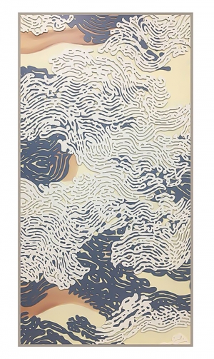 新中式抽象祥云挂画贴图-ID:261509464