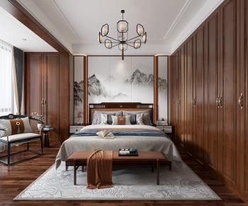 New Chinese Style Bedroom-ID:617100007