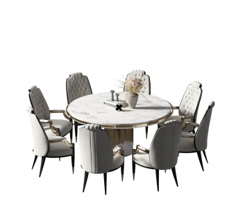 American Style Dining Table And Chairs-ID:448690898