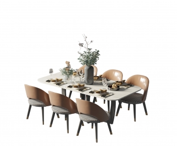 Modern Dining Table And Chairs-ID:539216042