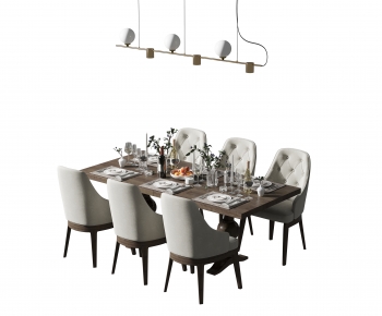 American Style Dining Table And Chairs-ID:264692074