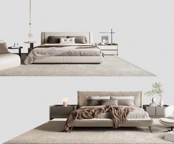Modern Double Bed-ID:884881971