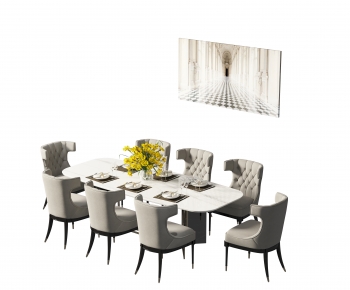 American Style Dining Table And Chairs-ID:223187922