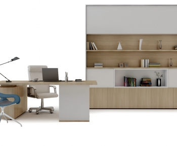 Modern Office Desk And Chair-ID:758482933