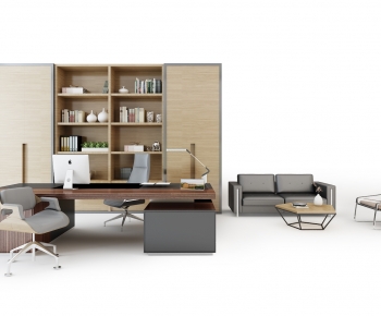 Modern Office Desk And Chair-ID:846230032