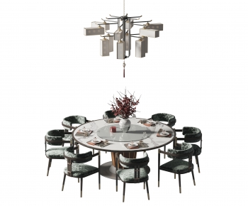 New Chinese Style Dining Table And Chairs-ID:705317979