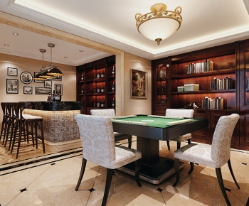 Simple European Style Chess And Card Room-ID:242789032
