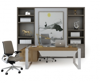 Modern Office Desk And Chair-ID:543320268
