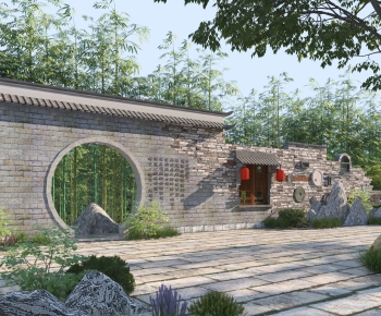 Chinese Style Landscape Wall-ID:233180512