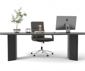 Modern Office Desk And Chair-ID:503628026