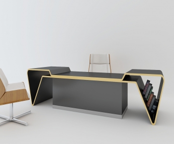 Modern Office Desk And Chair-ID:507186896