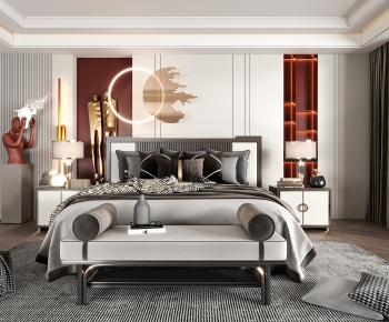 New Chinese Style Bedroom-ID:887725116