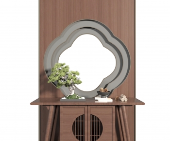 New Chinese Style Entrance Cabinet-ID:437866939