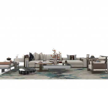 New Chinese Style Sofa Combination-ID:304244042