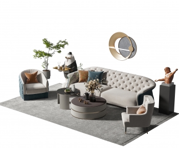 Simple European Style Sofa Combination-ID:303294901